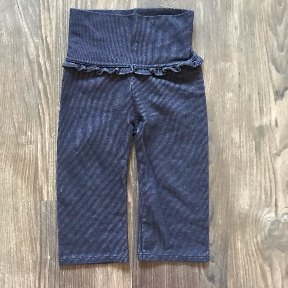 Blue Frill Waist Leggings